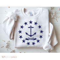 Rhode Island State Flag Distressed Blue Providence Rhode Sweatshirt thumb 2