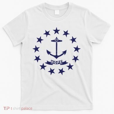 Rhode Island State Flag Distressed Blue Providence Rhode T-Shirt