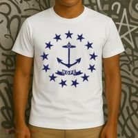 Rhode Island State Flag Distressed Blue Providence Rhode T-Shirt thumb 3