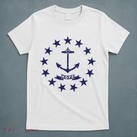 Rhode Island State Flag Distressed Blue Providence Rhode T-Shirt thumb 5
