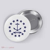 Rhode Island State Flag Distressed Blue Providence Rhode Button thumb 0