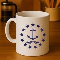 Rhode Island State Flag Distressed Blue Providence Rhode Coffee Mug thumb 4
