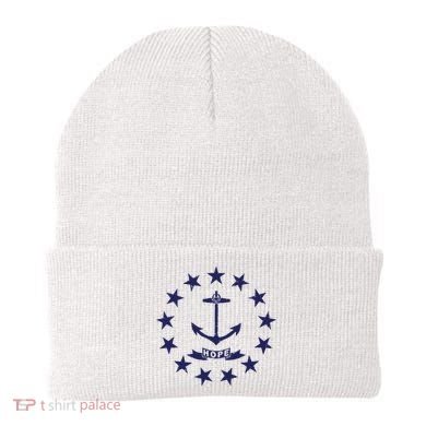 Rhode Island State Flag Distressed Blue Providence Rhode Beanie