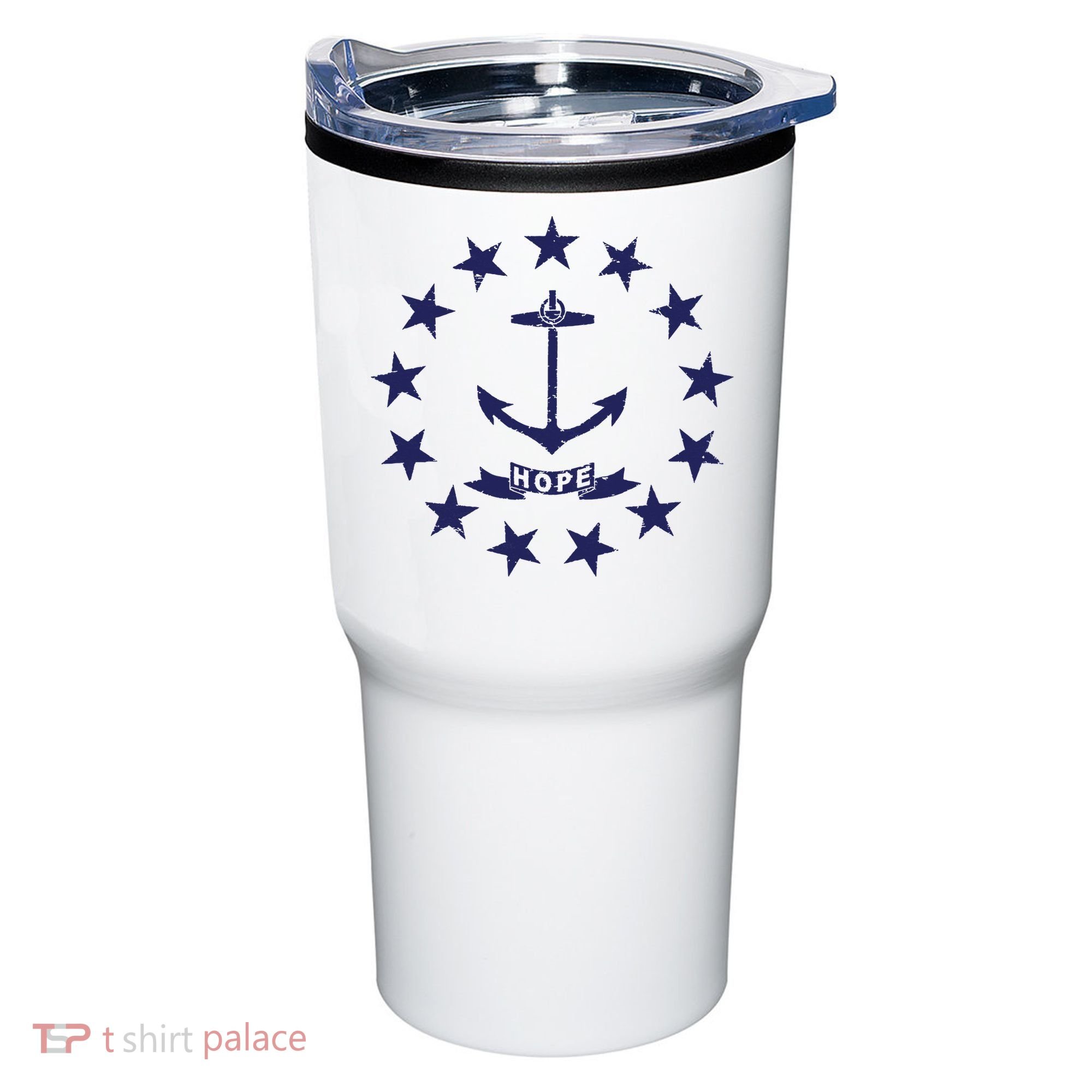 Rhode Island State Flag Distressed Blue Providence Rhode Tumbler