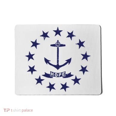 Rhode Island State Flag Distressed Blue Providence Rhode Mousepad