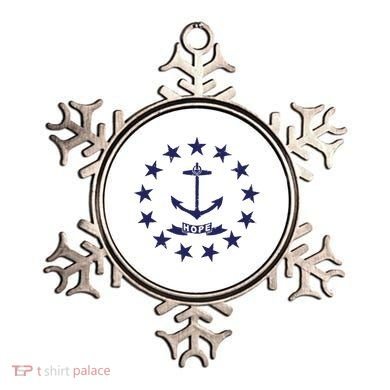 Rhode Island State Flag Distressed Blue Providence Rhode Ornament