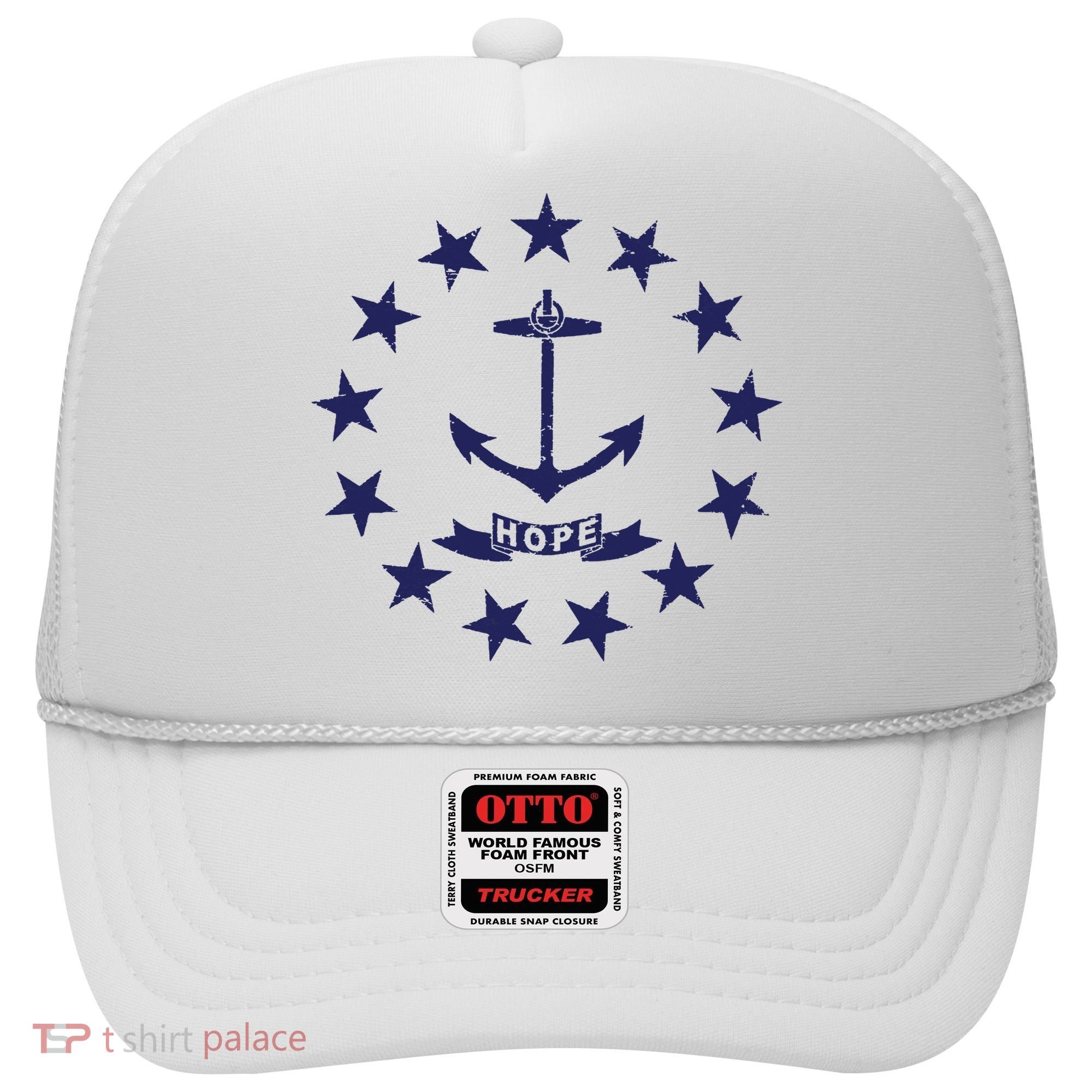 Rhode Island State Flag Distressed Blue Providence Rhode Hat