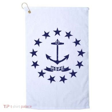 Rhode Island State Flag Distressed Blue Providence Rhode Golf Towel