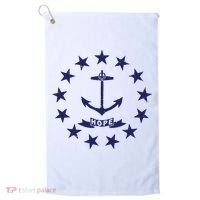 Rhode Island State Flag Distressed Blue Providence Rhode Golf Towel thumb 0