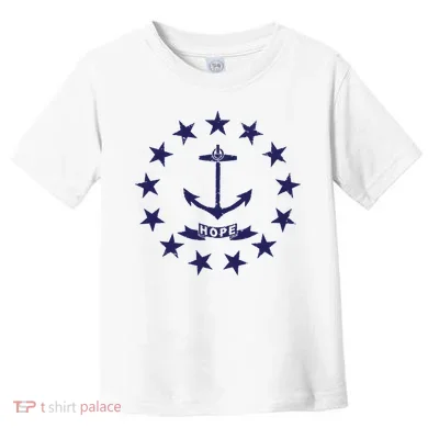 Rhode Island State Flag Distressed Blue Providence Rhode Toddler T-Shirt