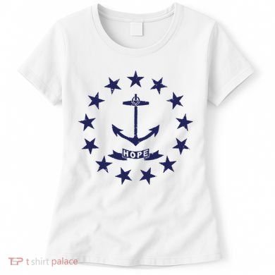 Rhode Island State Flag Distressed Blue Providence Rhode Women's T-Shirt
