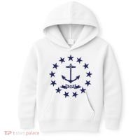 Rhode Island State Flag Distressed Blue Providence Rhode Kids Hoodie thumb 0
