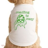 Reading Is Sexy Costume Library Women Bookworm Bookaholic Doggie Tank thumb 0