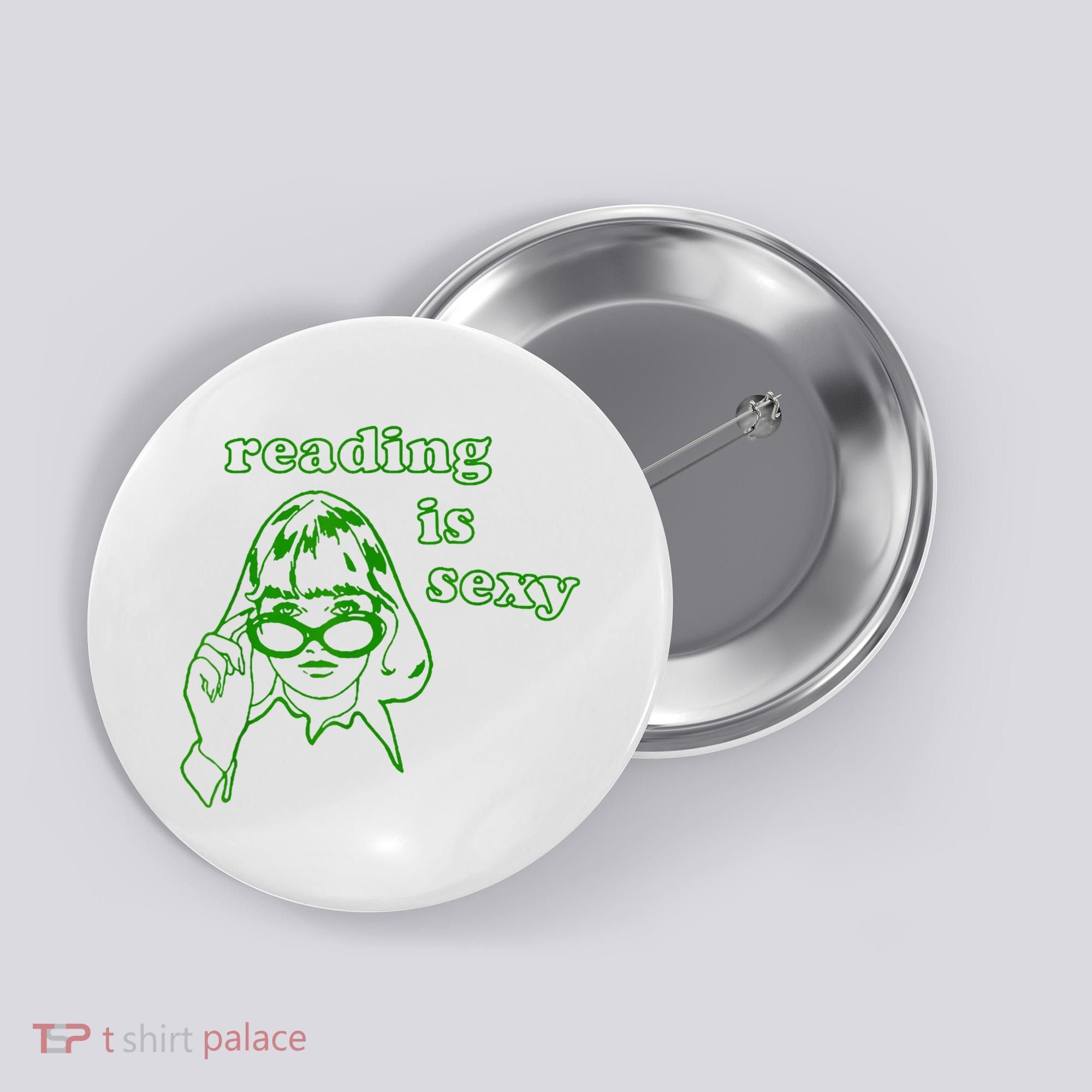 Reading Is Sexy Costume Library Women Bookworm Bookaholic Button