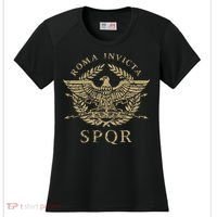 Roma Invicta Spqr Roman Eagle Distressed Women's Cooling Performance Crew T-Shirt thumb 0