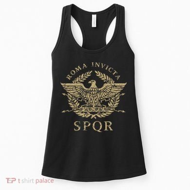 Roma Invicta Spqr Roman Eagle Distressed Women's Tank Top