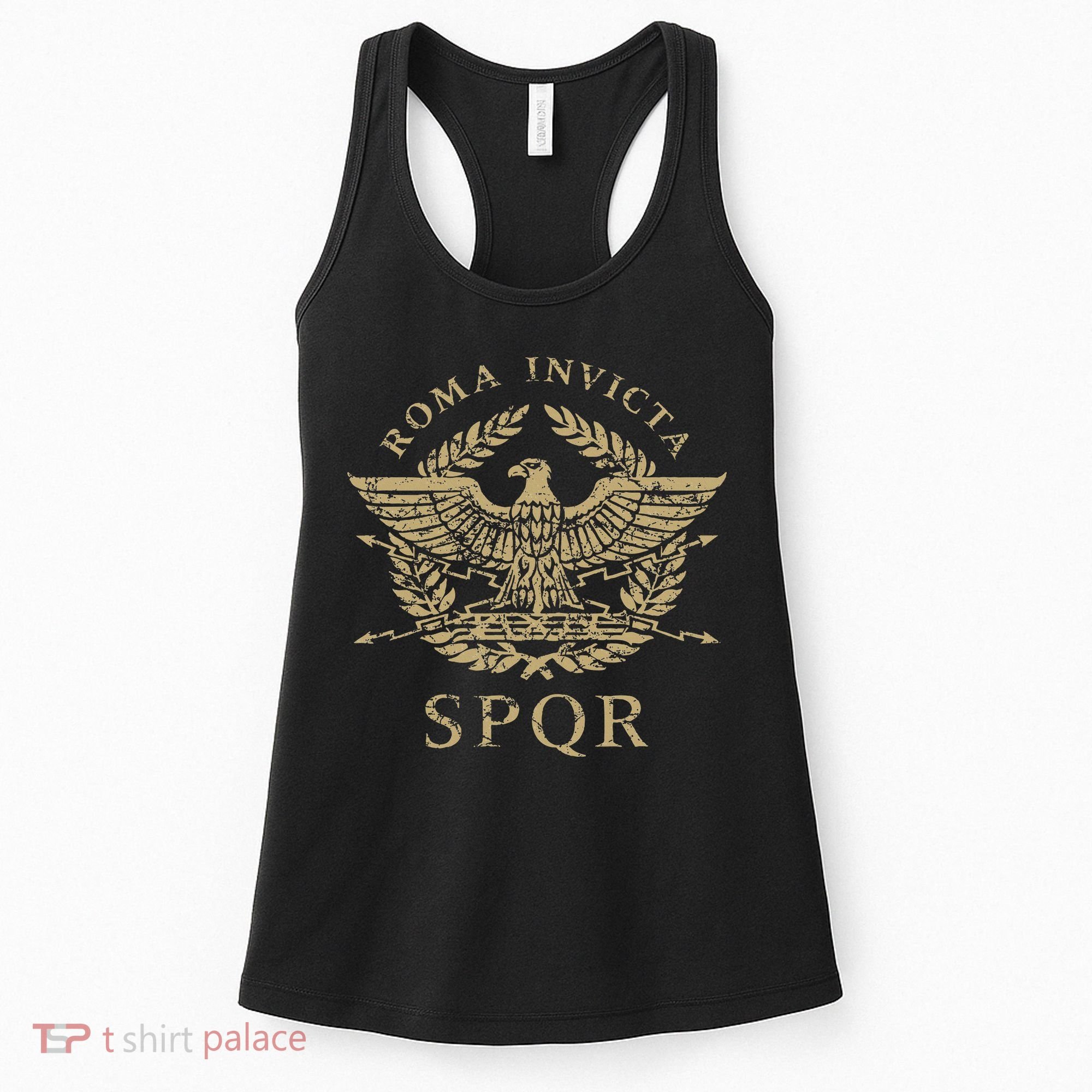 Roma Invicta Spqr Roman Eagle Distressed Women's Tank Top