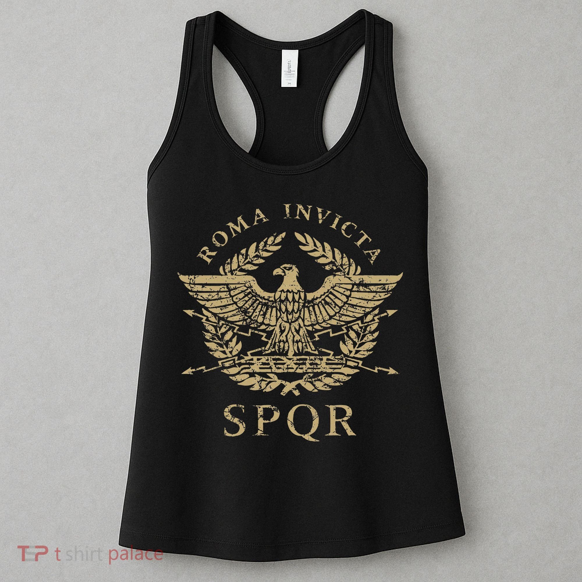 Roma Invicta Spqr Roman Eagle Distressed Women's Tank Top
