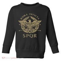 Roma Invicta Spqr Roman Eagle Distressed Toddler Sweatshirt thumb 0