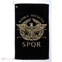 Roma Invicta Spqr Roman Eagle Distressed Golf Towel thumb 0