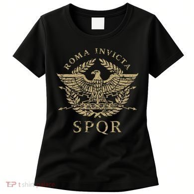 Roma Invicta Spqr Roman Eagle Distressed Women's T-Shirt