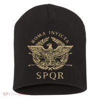 Roma Invicta Spqr Roman Eagle Distressed Short Acrylic Beanie thumb 0