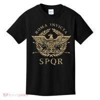 Roma Invicta Spqr Roman Eagle Distressed Kids T-Shirt thumb 0