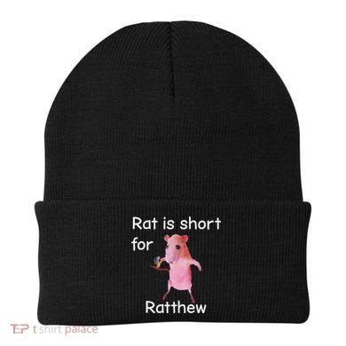 Rat Is Short For Ratthew Meme Beanie