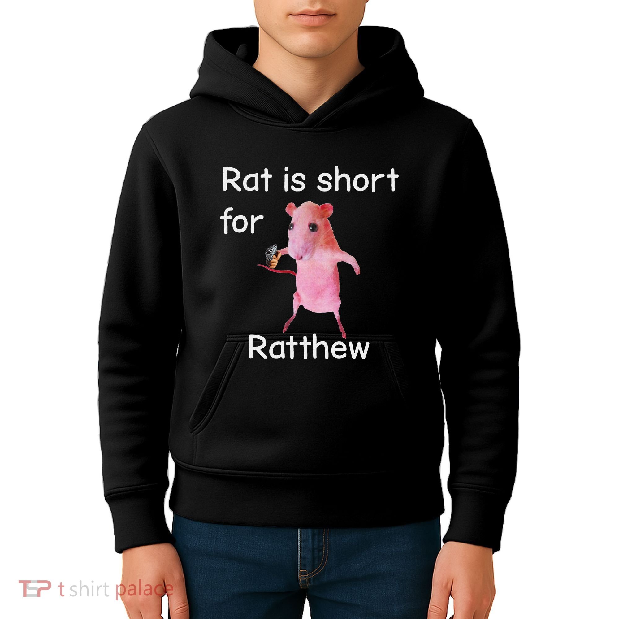 Rat Is Short For Ratthew Meme Kids Hoodie