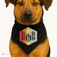 Retro International Space Station USA-Made Doggie Bandana thumb 1