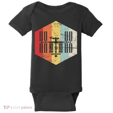 Retro International Space Station Baby Bodysuit