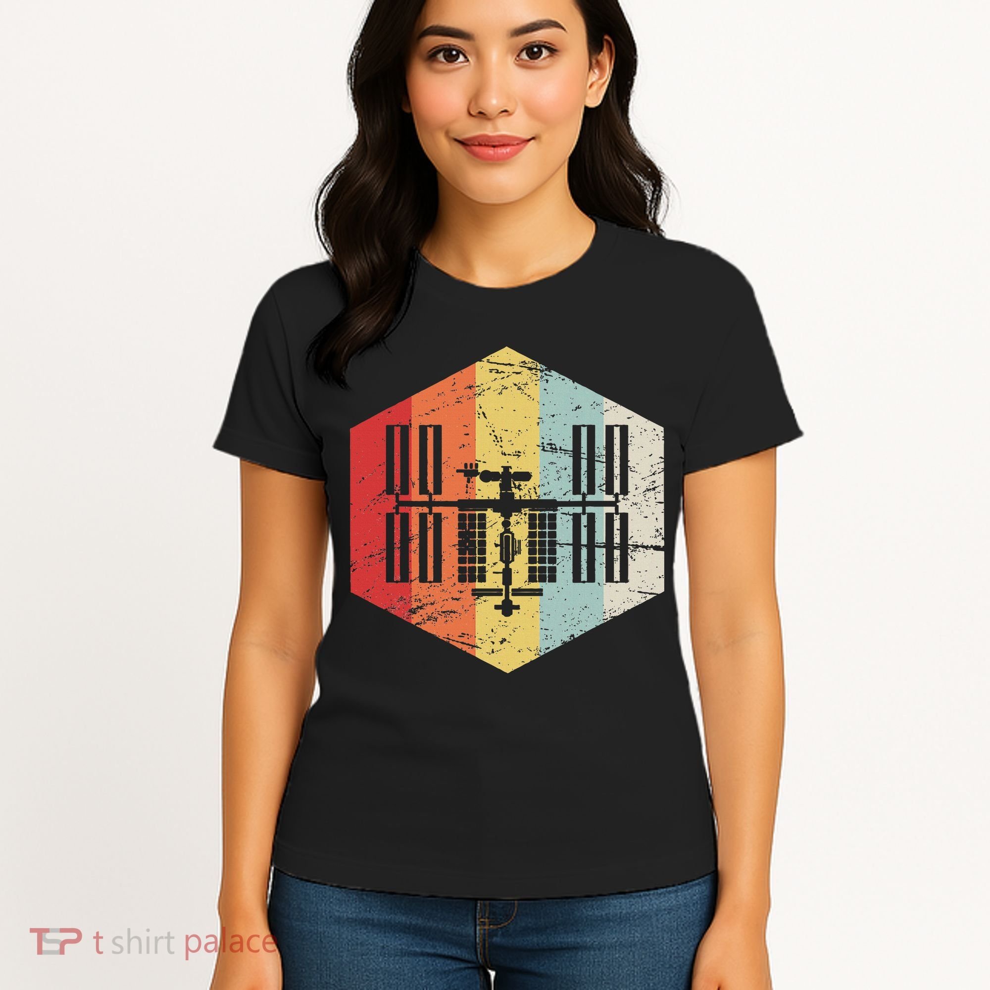 Retro International Space Station Women's T-Shirt