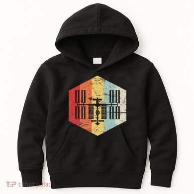 Retro International Space Station Kids Hoodie
