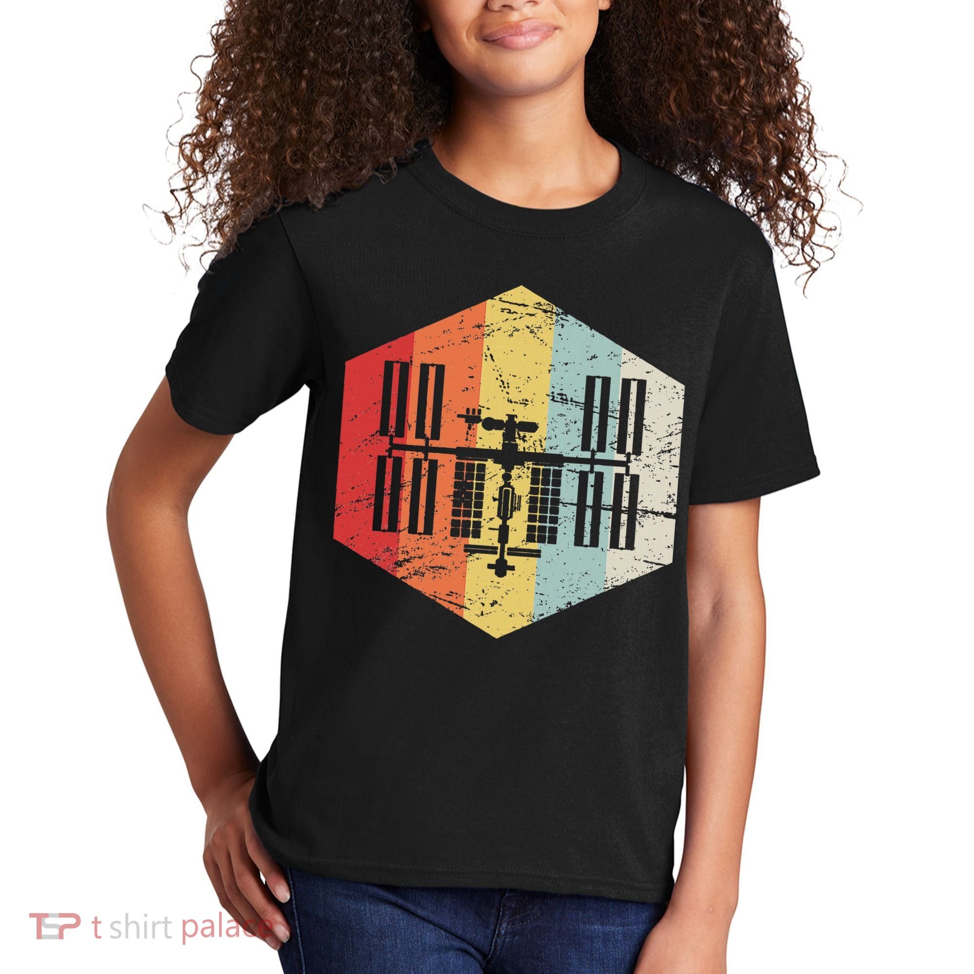 Retro International Space Station Kids T-Shirt