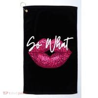 Retro I So What Funny Golf Towel thumb 0