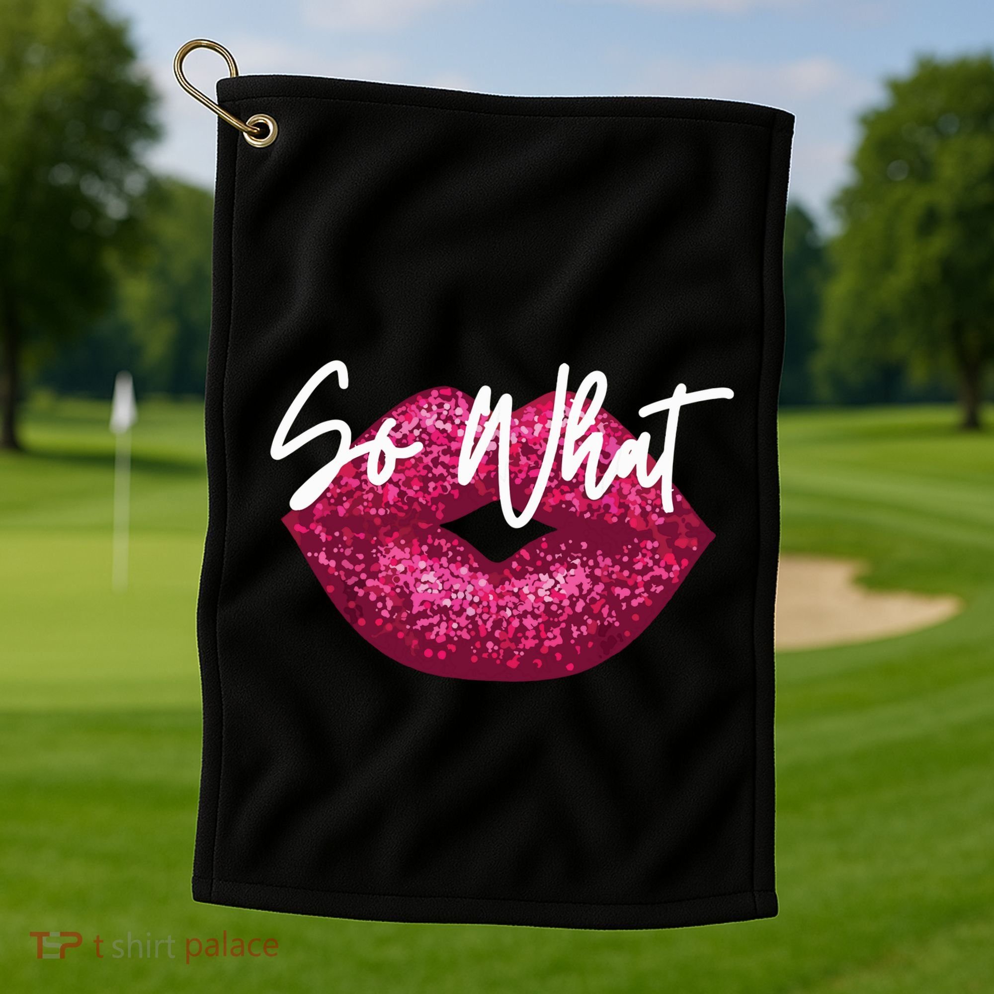 Retro I So What Funny Golf Towel