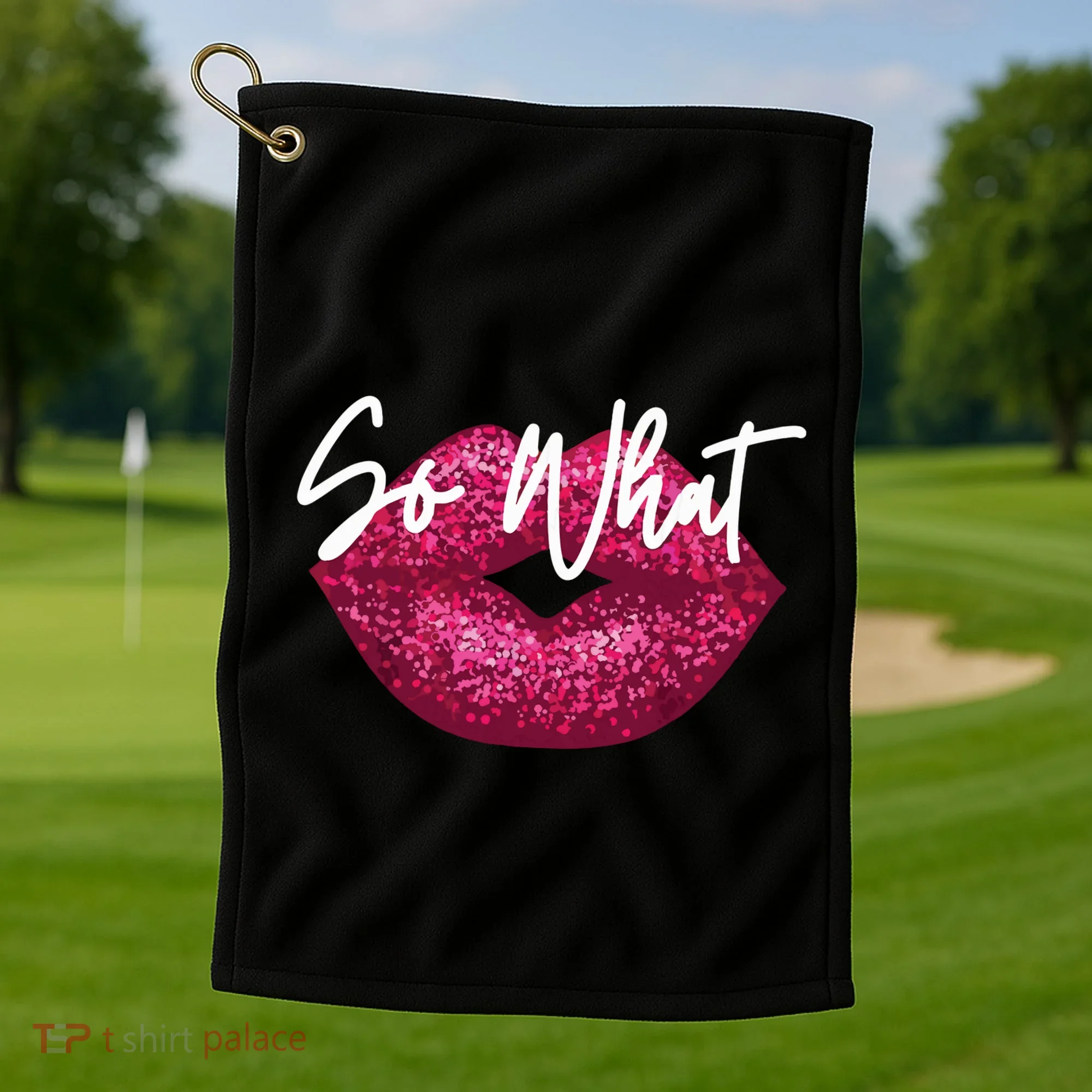 Retro I So What Funny Golf Towel