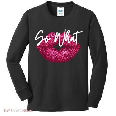 Retro I So What Funny Kids Long Sleeve Shirt