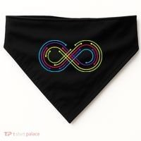 Rainbow Infinity Symbol Pride Autism Awareness Neurodiverse USA-Made Doggie Bandana thumb 0