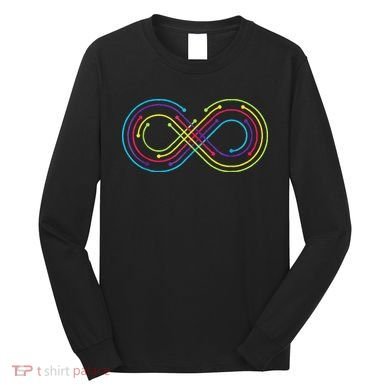 Rainbow Infinity Symbol Pride Autism Awareness Neurodiverse Long Sleeve Shirt
