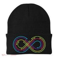 Rainbow Infinity Symbol Pride Autism Awareness Neurodiverse Beanie thumb 0