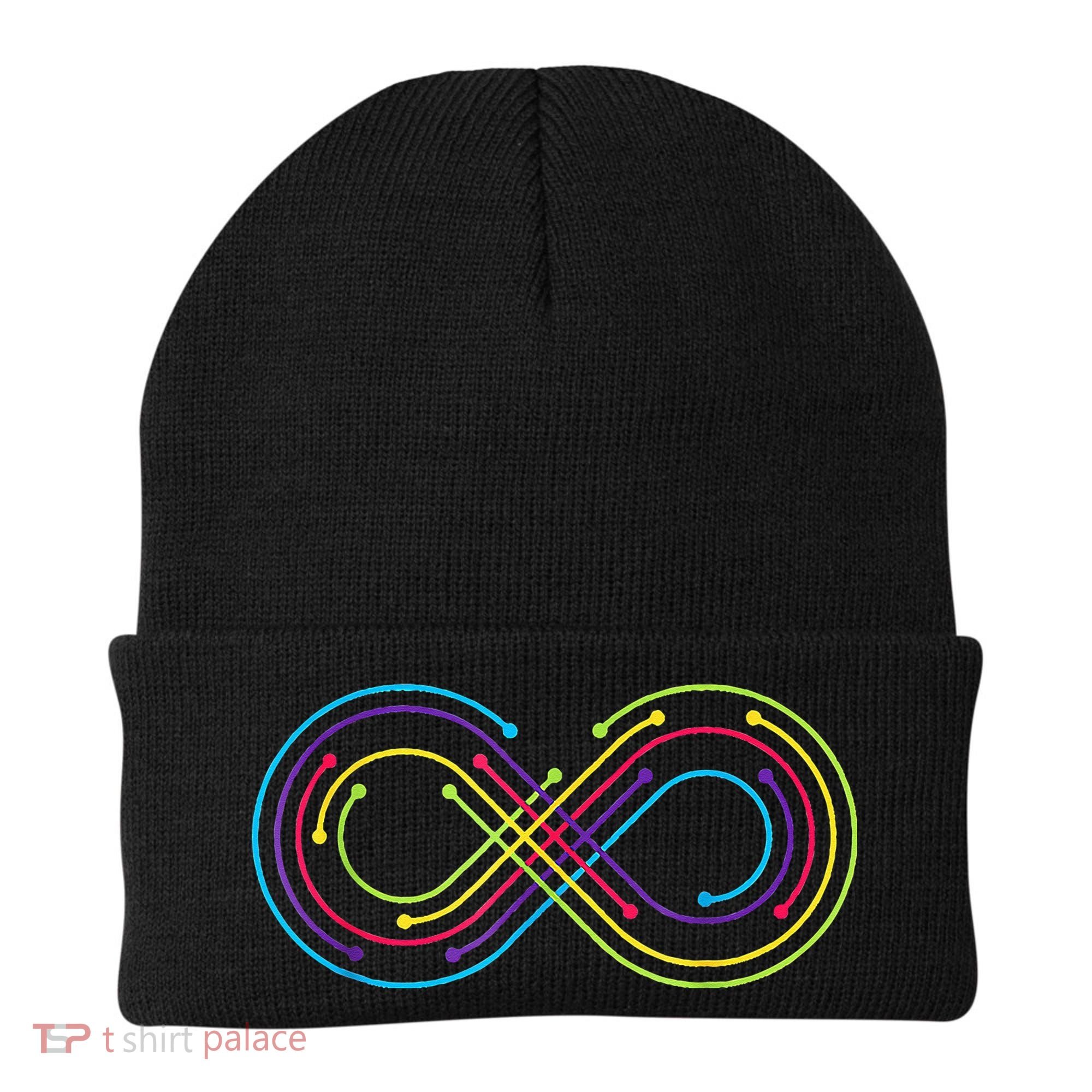Rainbow Infinity Symbol Pride Autism Awareness Neurodiverse Beanie