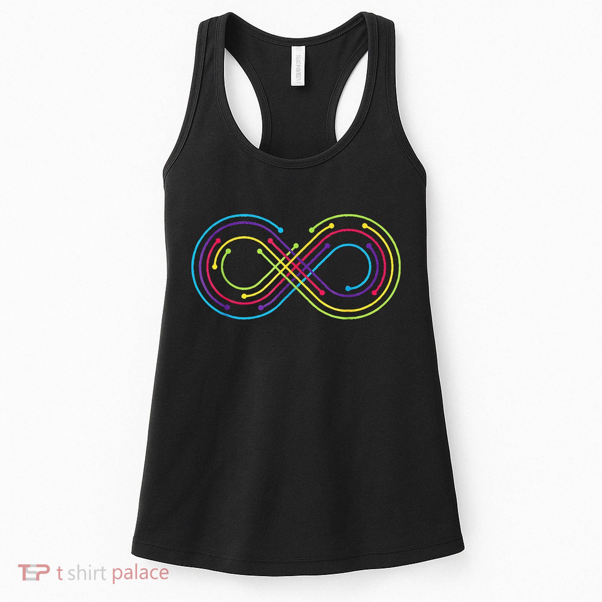 Rainbow Infinity Symbol Pride Autism Awareness Neurodiverse Women's Tank Top