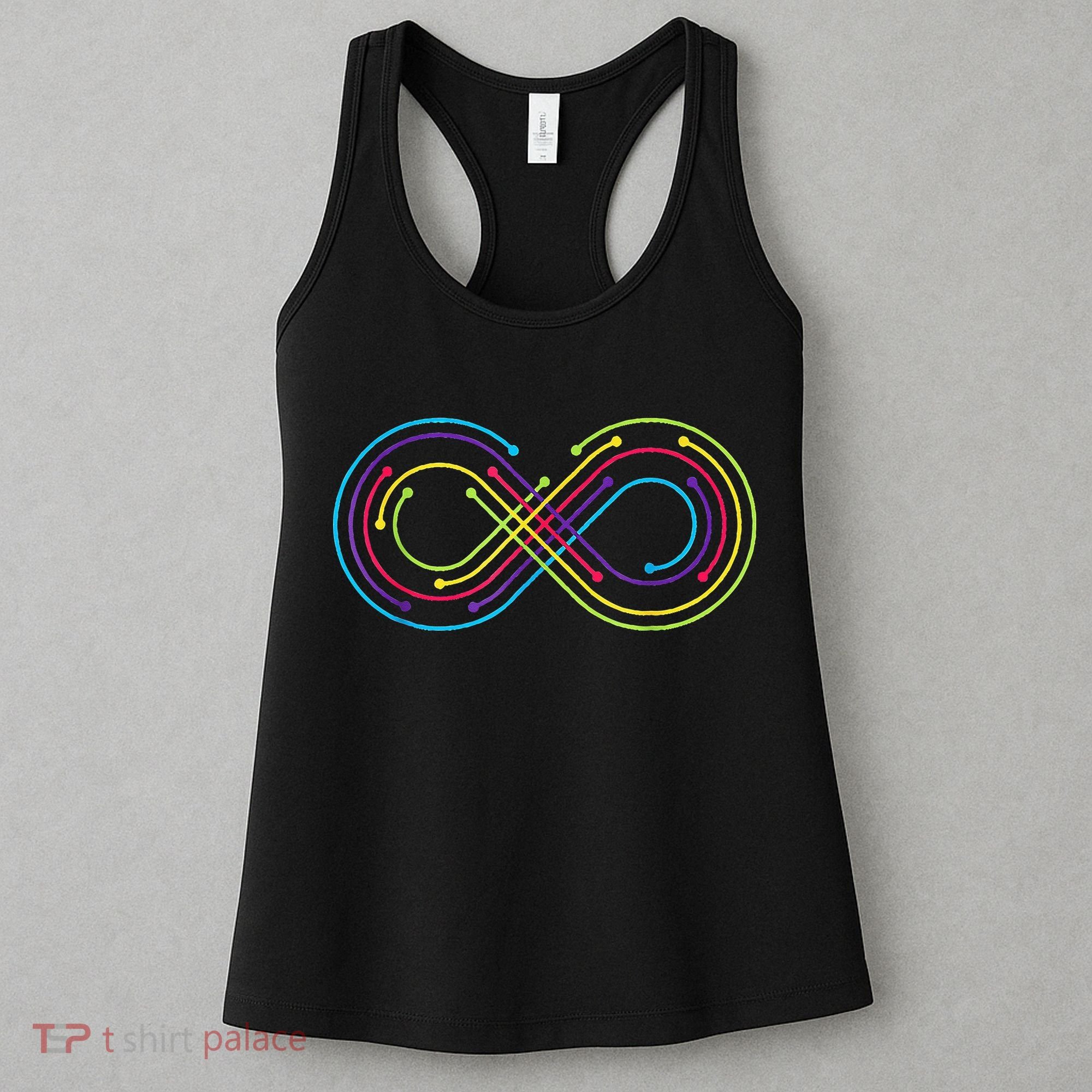 Rainbow Infinity Symbol Pride Autism Awareness Neurodiverse Women's Tank Top