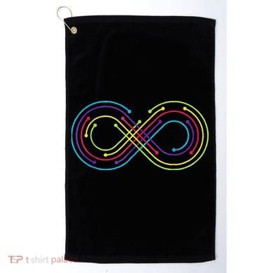 Rainbow Infinity Symbol Pride Autism Awareness Neurodiverse Golf Towel