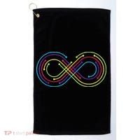 Rainbow Infinity Symbol Pride Autism Awareness Neurodiverse Golf Towel thumb 0