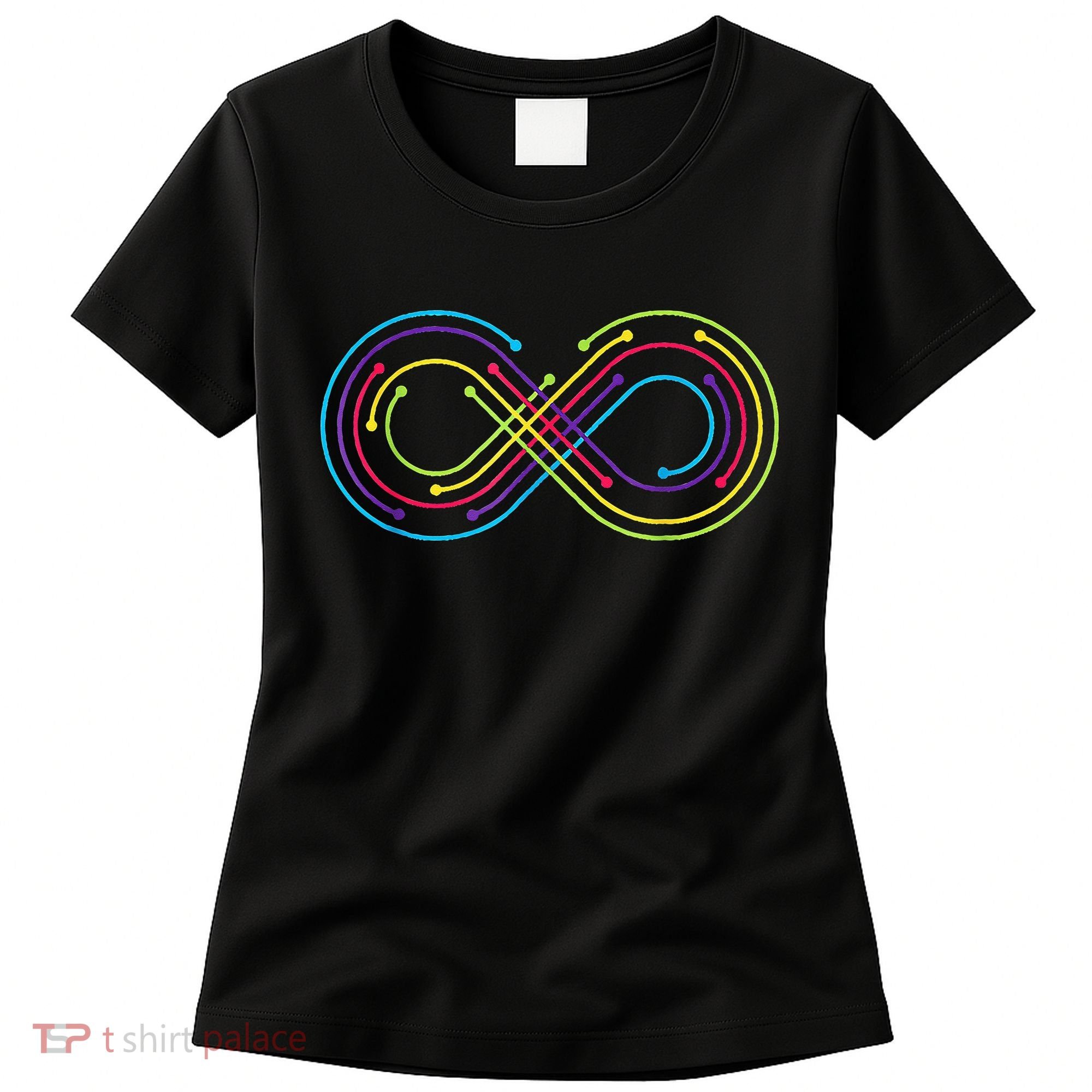 Rainbow Infinity Symbol Pride Autism Awareness Neurodiverse Women's T-Shirt