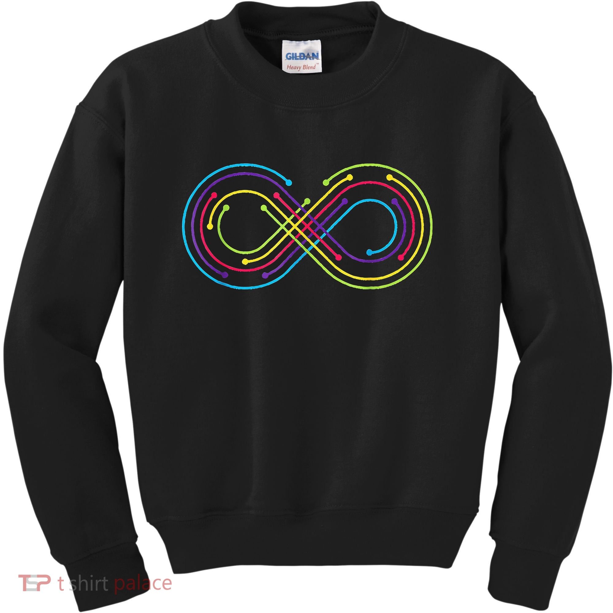 Rainbow Infinity Symbol Pride Autism Awareness Neurodiverse Kids Sweatshirt