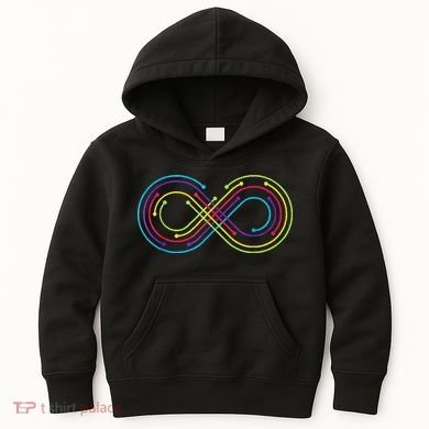 Rainbow Infinity Symbol Pride Autism Awareness Neurodiverse Kids Hoodie