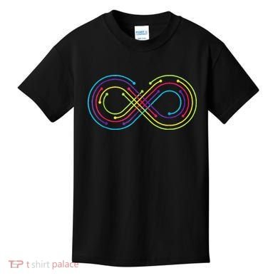 Rainbow Infinity Symbol Pride Autism Awareness Neurodiverse Kids T-Shirt